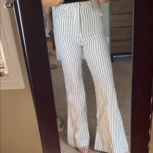 High rise striped pants
